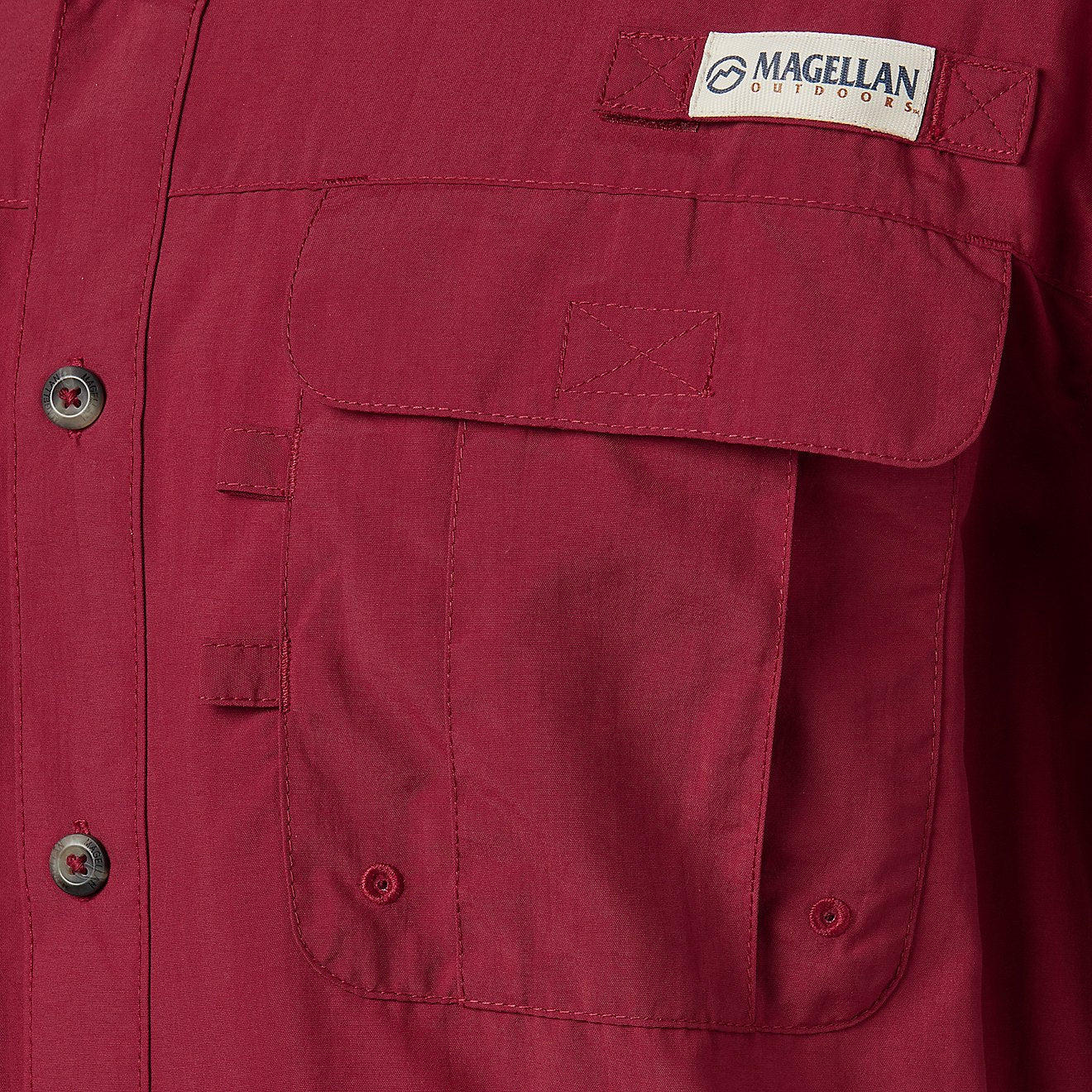 Camisa Magellan Laguna Madre manga corta – Rojo