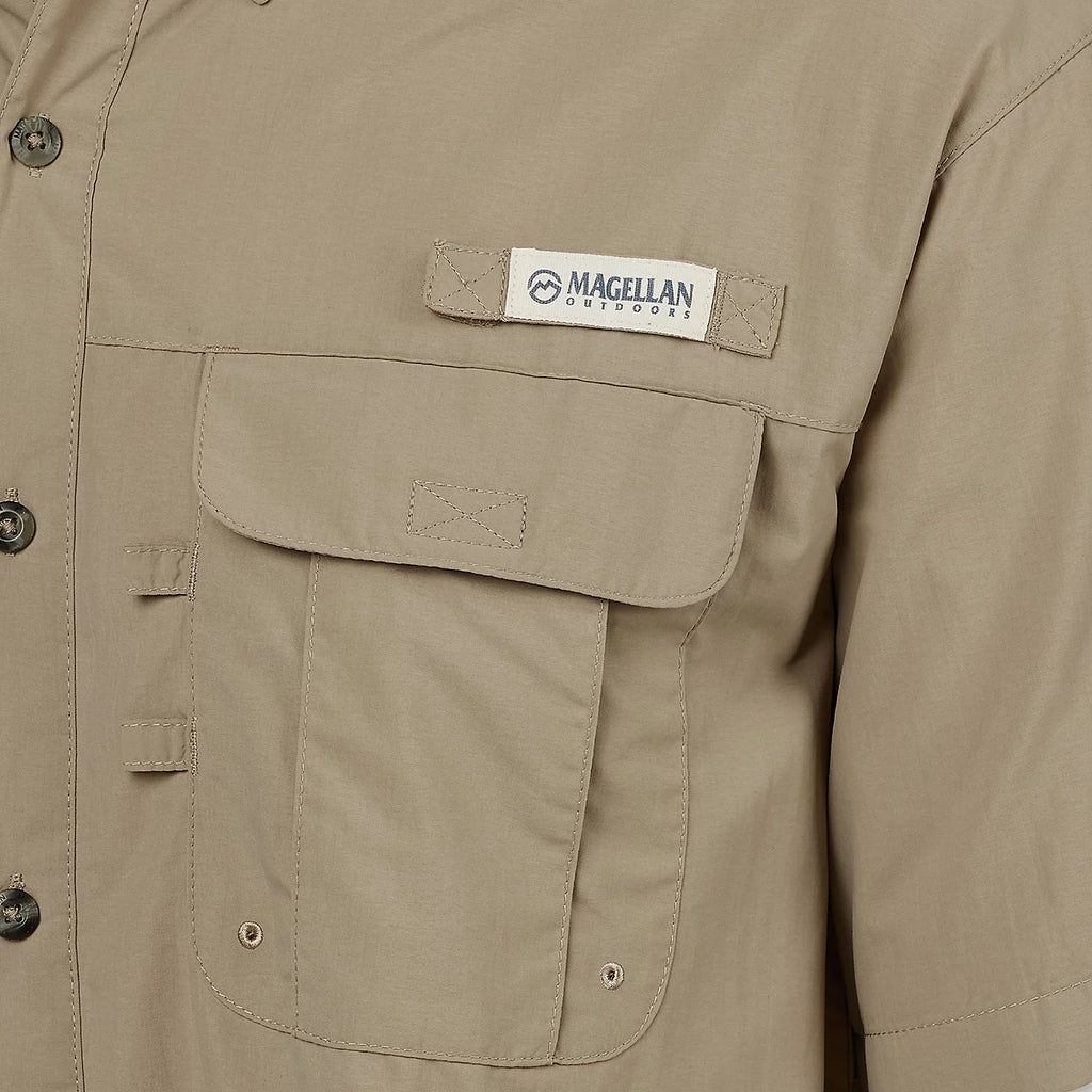 Camisa Magellan Laguna Madre manga corta – Beige