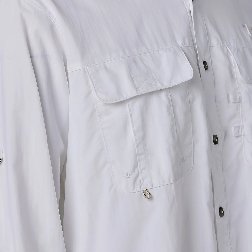 Camisa Magellan Laguna Madre manga larga – Blanco