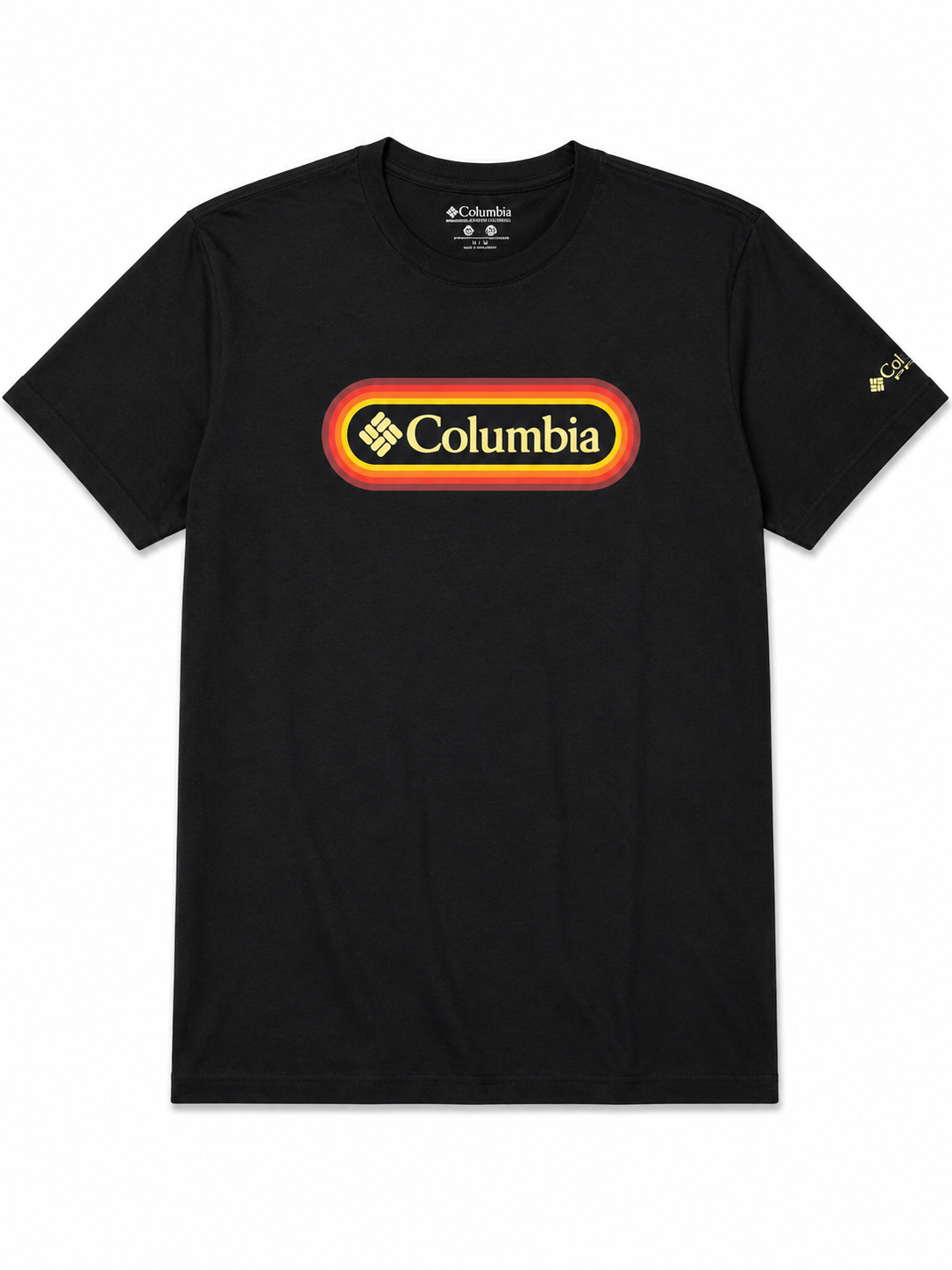 Columbia Retro Sunset Logo Tee - Negro