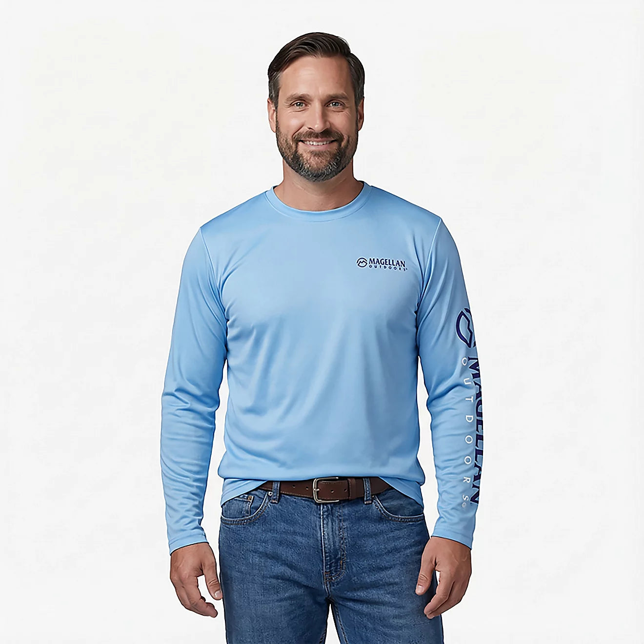 Magellan Casting Crew Core – Playera manga larga – Celeste