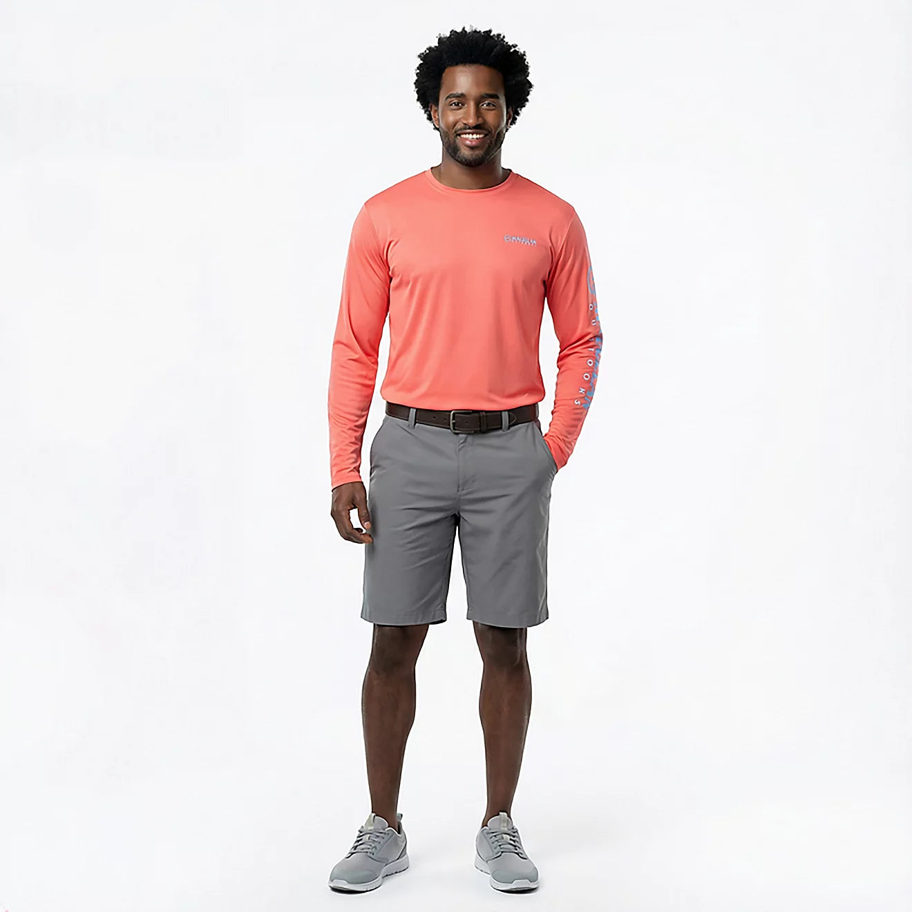 Magellan Casting Crew Core – Playera manga larga – Salmon