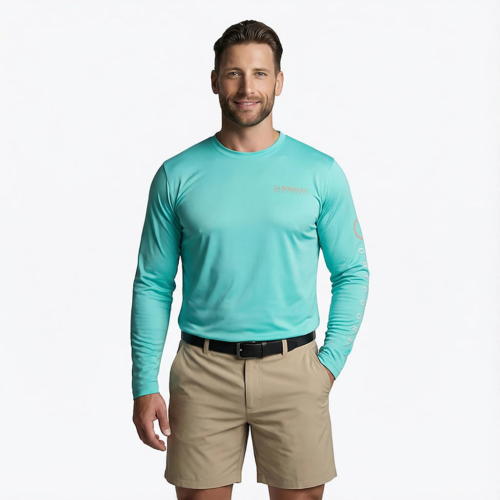 Magellan Casting Crew Core – Playera manga larga – Aqua