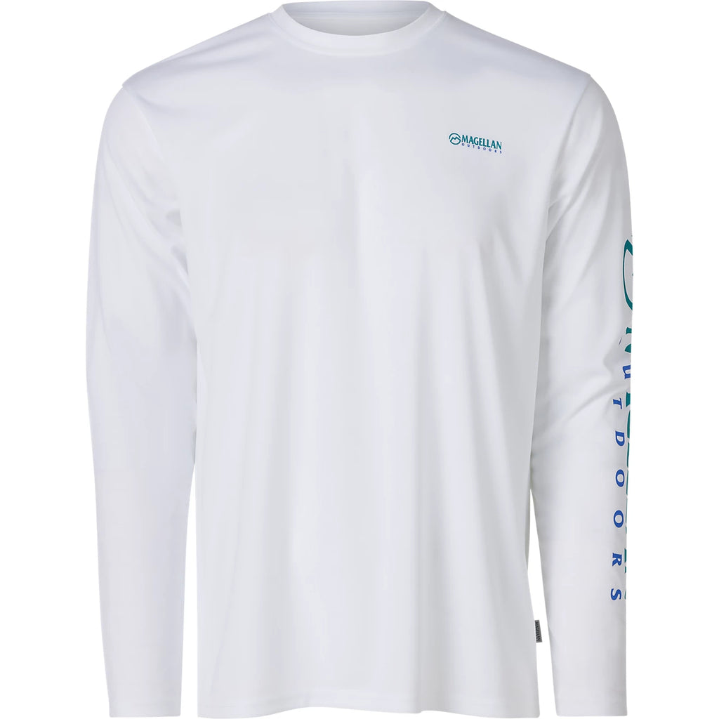 Magellan Casting Crew Core – Playera manga larga – Blanco