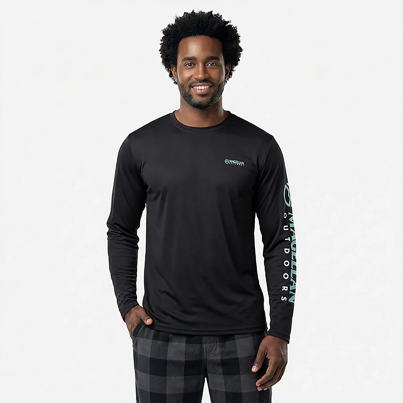 Magellan Casting Crew Core – Playera manga larga – Negro